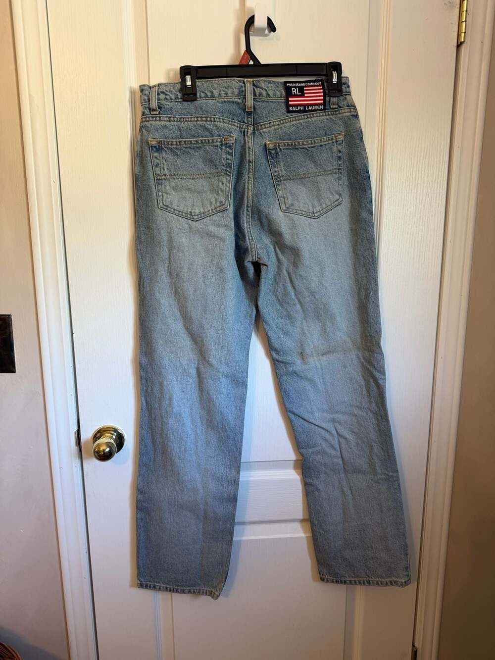 Vintage 90s Polo Jeans Company Ralph Lauren Light Wash Straight Leg Denim Jeans